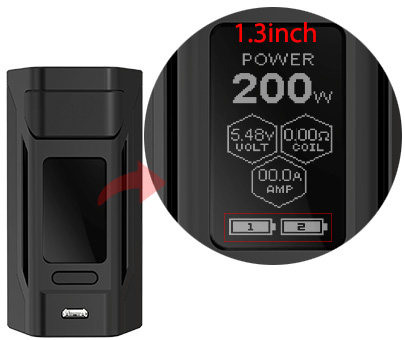 OLED displej Wismec Reuleaux RX2 20700