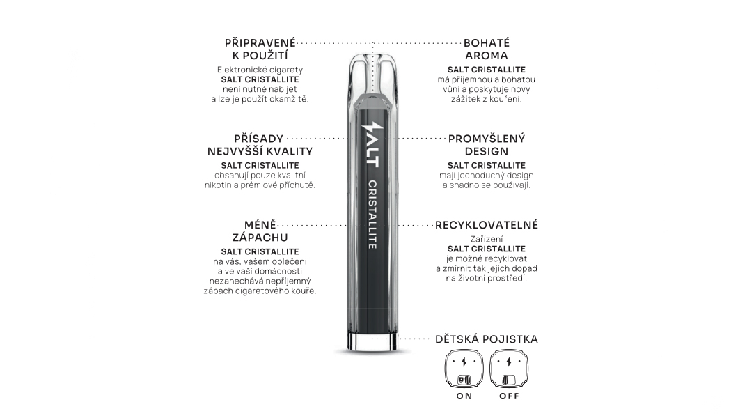 Design - Salt Switch Cristallite - elektronická cigareta