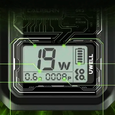 Displej - Uwell Caliburn GK3 - elektronická cigareta