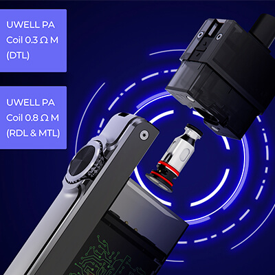 Žhavící hlavy - Uwell Crown B POD - elektronická cigareta