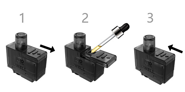 Plnění cartridge - Uwell Valyrian Pod - elektronická cigareta