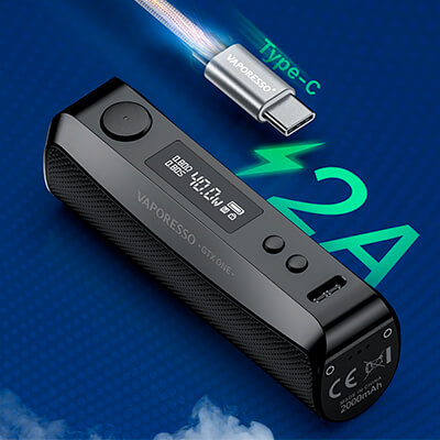 Baterie a výkon - Vaporesso GTX One MOD - elektronická cigareta