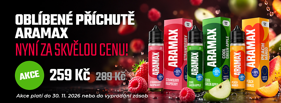 Př&iacute;chutě Aramax shake and vape