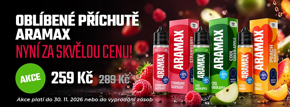 Př&iacute;chutě Aramax shake and vape