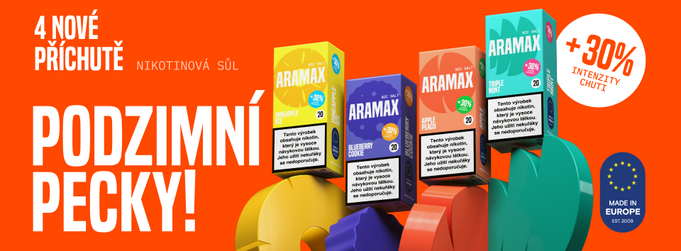 Nikotinová sůl Aramax Salt - nové příchutě