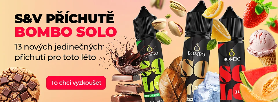 Bombo Solo příchutě Shake and Vape