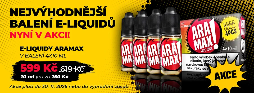 Sleva! E-liquidy Aramax v balen&iacute; 4x10 ml
