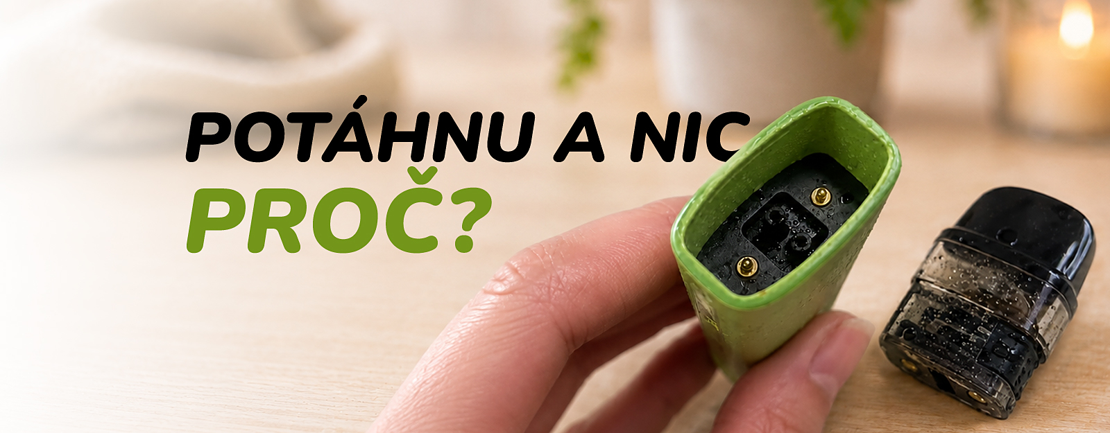 Nefunguje automatický potah u e-cigarety? Nejčastější příčiny a řešení