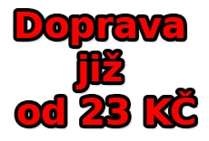 Akční cena dopravného - GLS (53 Kč) a zasilkovna (23 Kč)